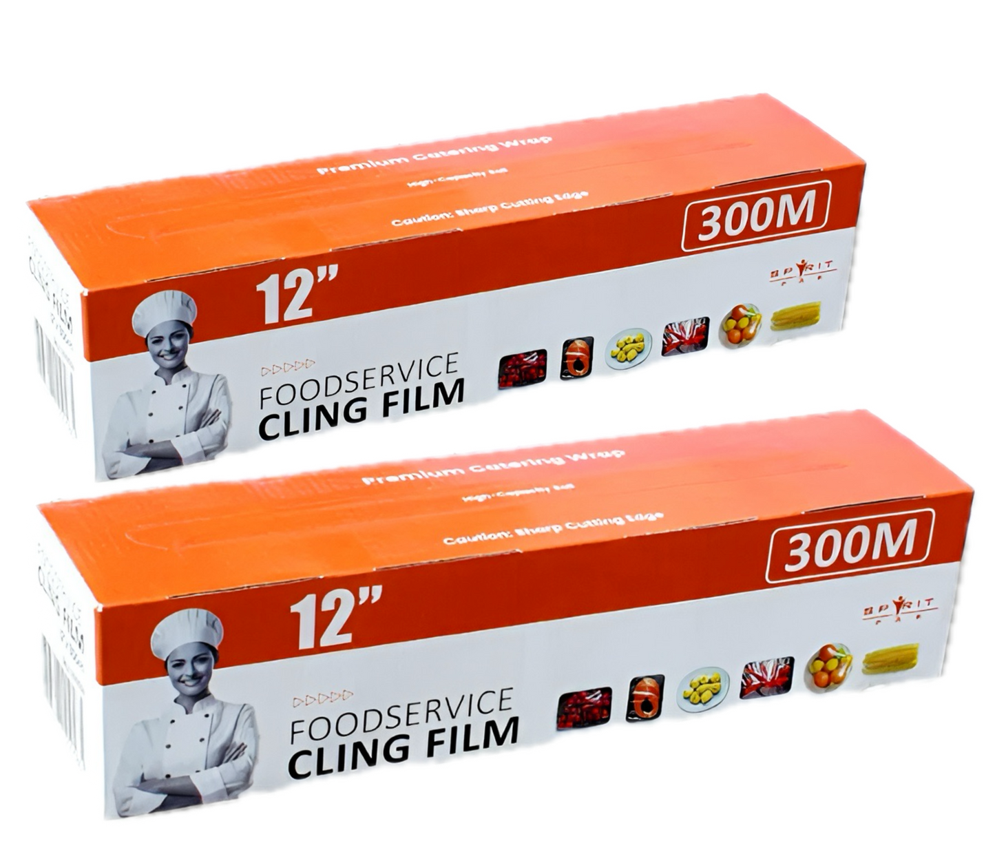 12" Catering Cling Film 300m – 6 Rolls Per Case | Bulk Cling Film for Irish Kitchens