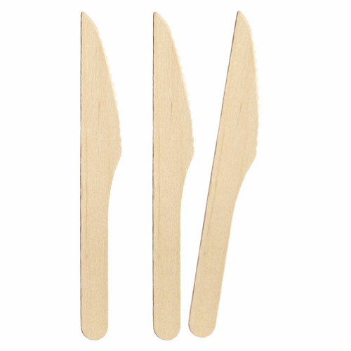 Greenspirit Wooden Knife 160mm | Biodegradable Wooden Knives | 1000 Pack | FREE Ireland Delivery
