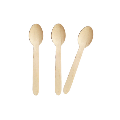 Greenspirit Wooden Teaspoon | Disposable Wooden Teaspoon | Takeaway Wooden Teaspoon