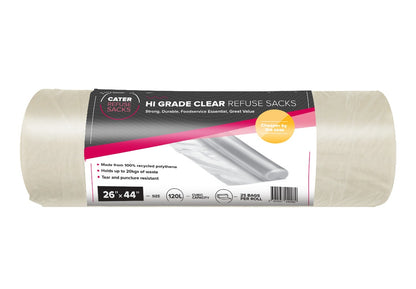 26x44 Clear Refuse Sacks: Durable & Eco-Friendly Solution