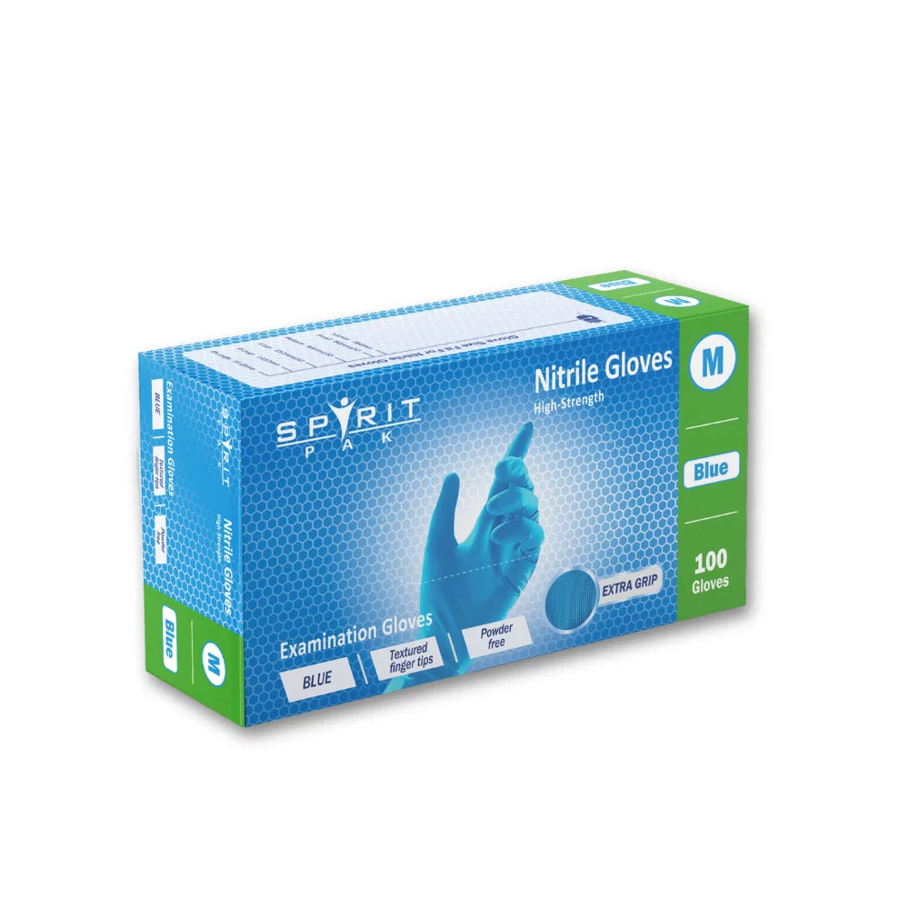 Blue nitrile examination gloves powder-free 1000 pack Ireland