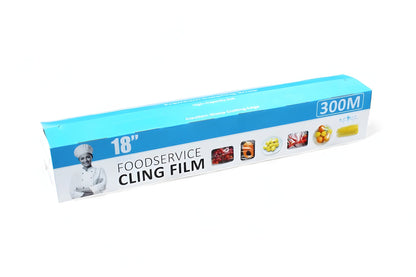 18" Catering Cling Film 300m Long | Extra Long Catering Foil 75m | Heavy Duty Aluminium Foil