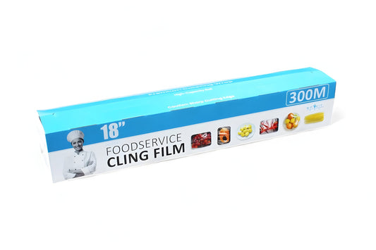 18" Catering Cling Film 300m Long | Extra Long Catering Foil 75m | Heavy Duty Aluminium Foil