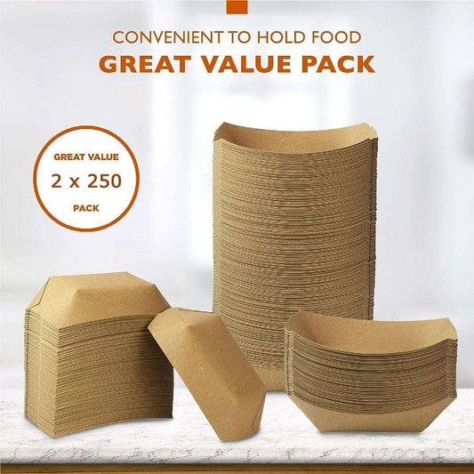 2.5lb Greenspirit kraft food tray – 133x82x48mm corrugated paperboard, natural finish