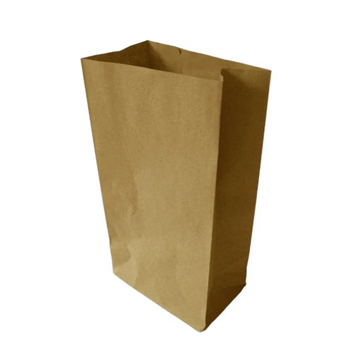 SOS Brown Carrier Bag No Handle 5x9.75" | 500 Pack | FREE Ireland Delivery