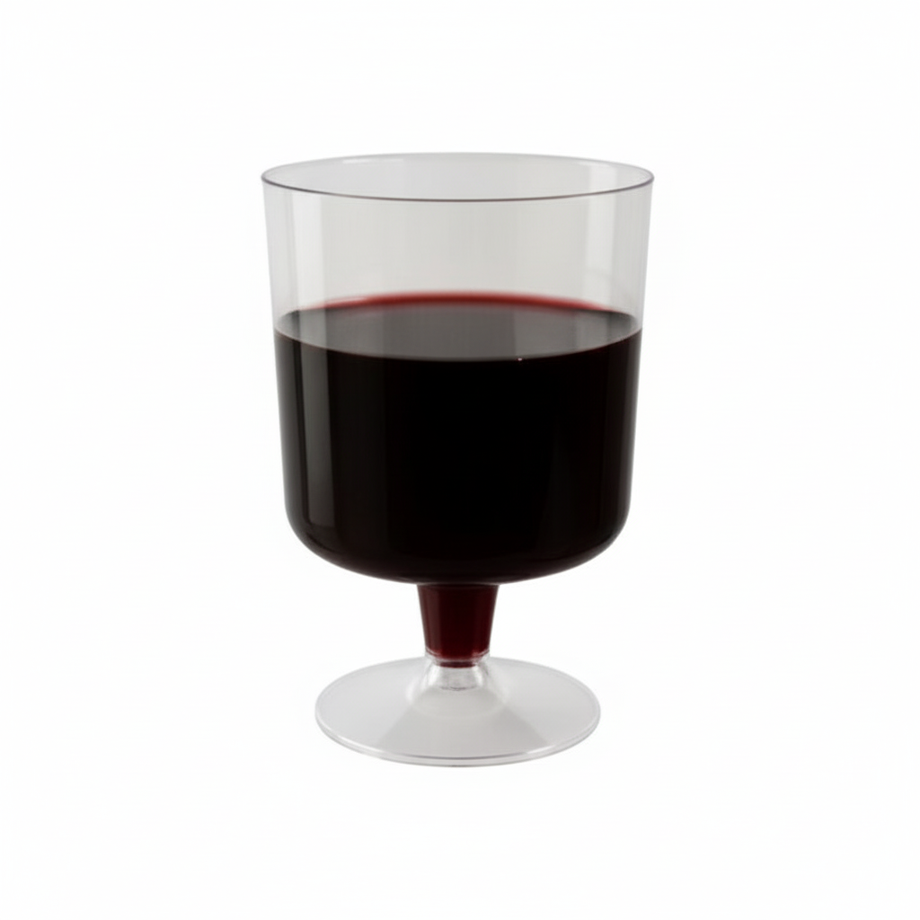200ml plastic stemmed wine glass high quality product shot