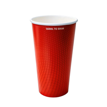 SpiritPak 568ml Red Paper Pint Cups | Eco-Friendly Party Cups Ireland