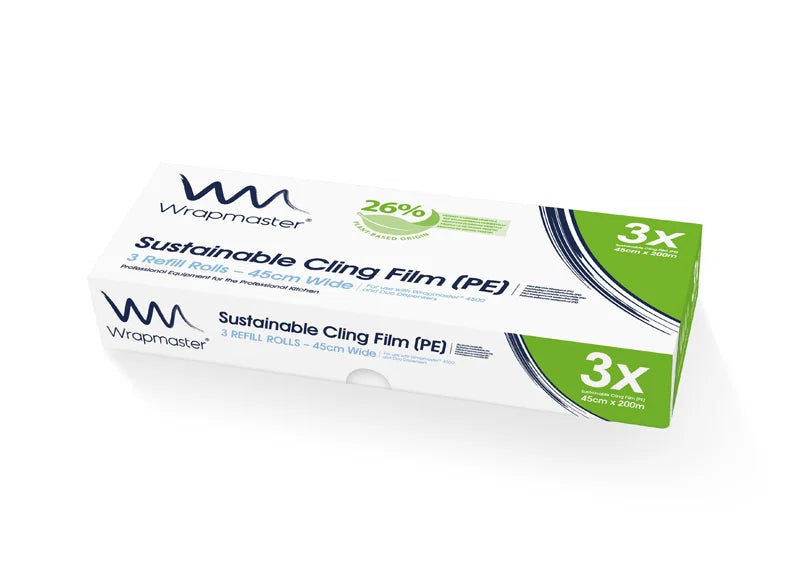 Wrapmaster Cling Refill 45cm x 300m – 3 Rolls | Compatible with Wrapmaster 4500