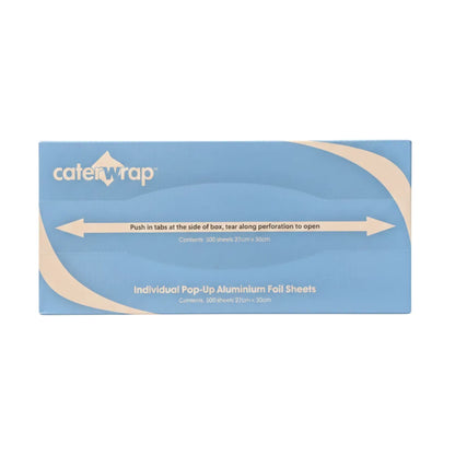 Caterrap aluminium Foil Pop-up sheets packaging on a white background