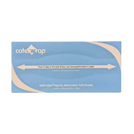 Caterrap aluminium Foil Pop-up sheets packaging on a white background