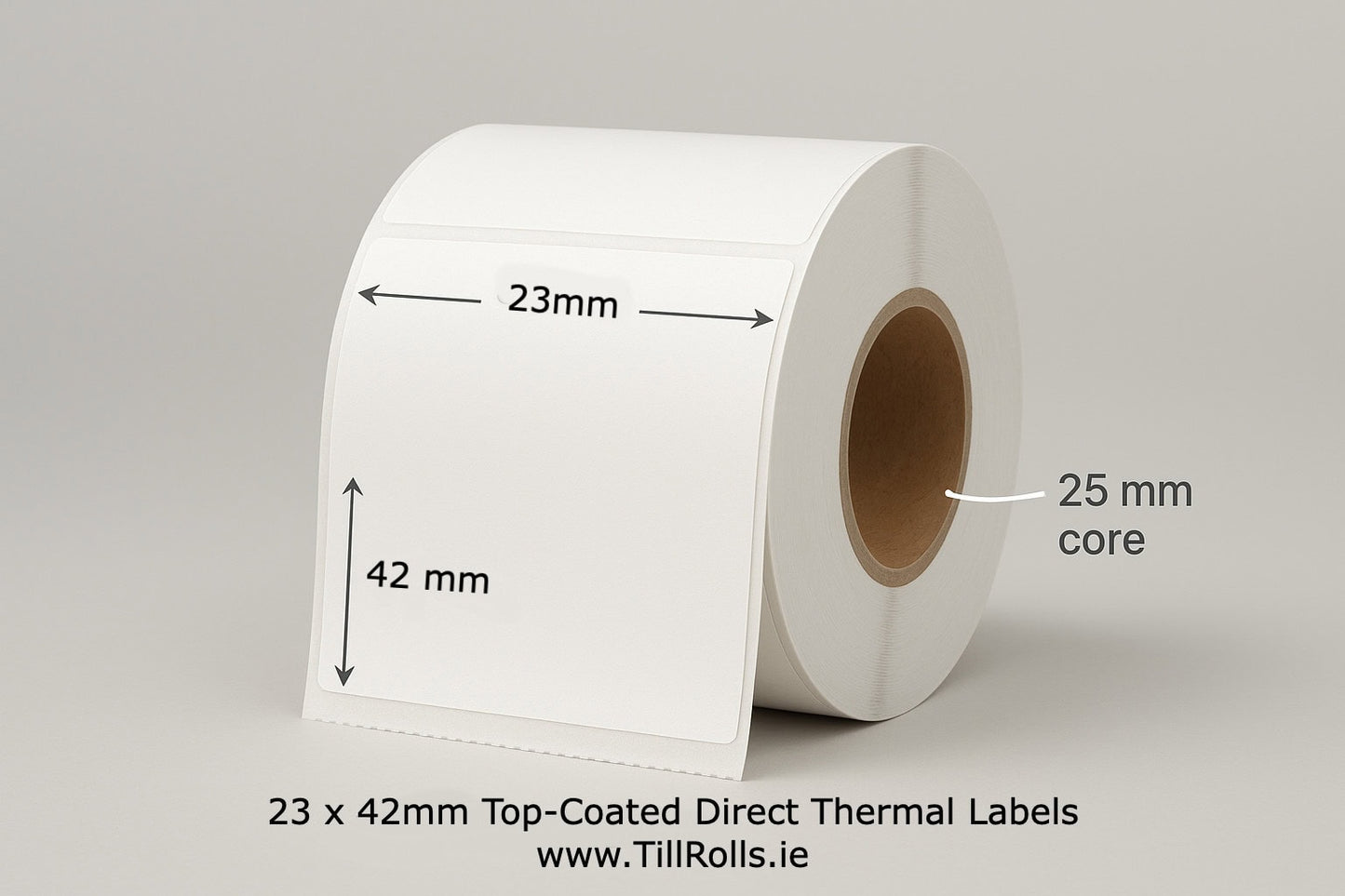 23x42mm Zebra Labels - High-Quality Thermal Roll 
