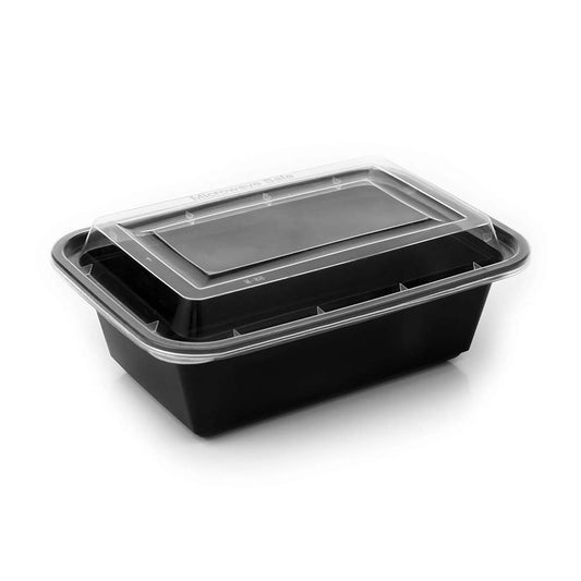 12oz Onyx PP Black Base with Clear Lid - Reusable