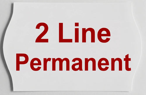 White Price Gun Labels – 26mm x 16mm Double Line Permanent (Box of 10 Rolls)