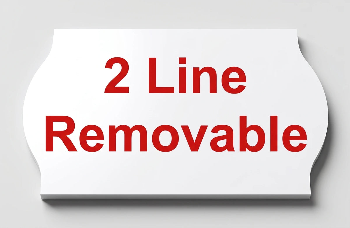 White Price Gun Labels 26mm x 16mm Double Line Removable (Box of 10 Rolls)