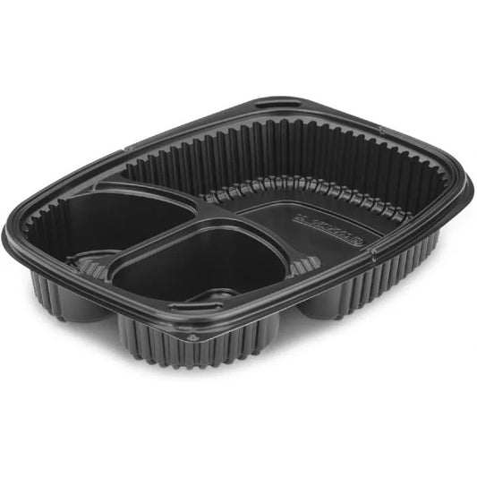 34oz 3 Compartment Microwavable Containers – 320 Pack