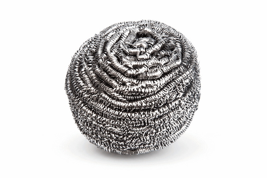 40g Stainless Steel Scourer ball on a white background