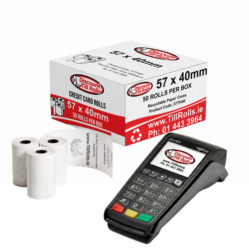 57x40mm BPA-Free PDQ Paper | Buy Credit Card Rolls Online Ireland | 57x40mm BPA-Free PDQ Paper | Wholesale & Bulk Orders