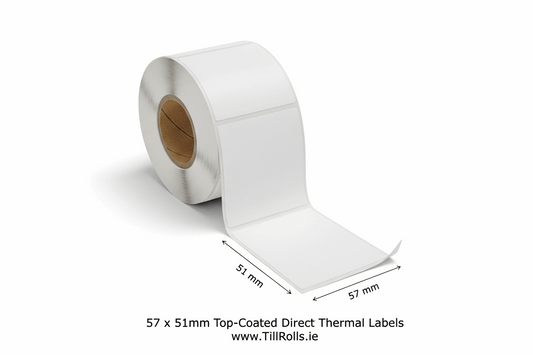 57x51mm Zebra 800262-205 Labels - Pure White Background
