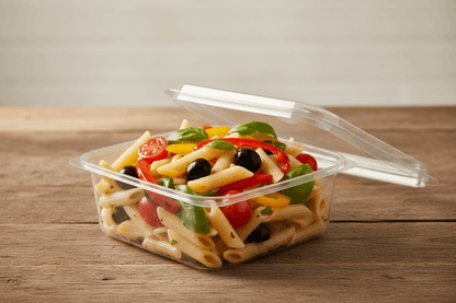 Square container pasta salad