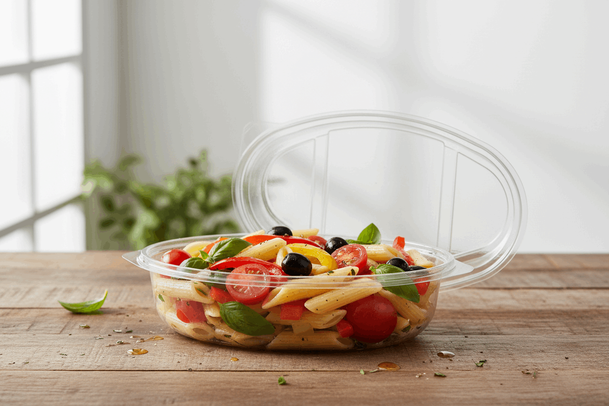750cc Oval Container with Pasta Salad