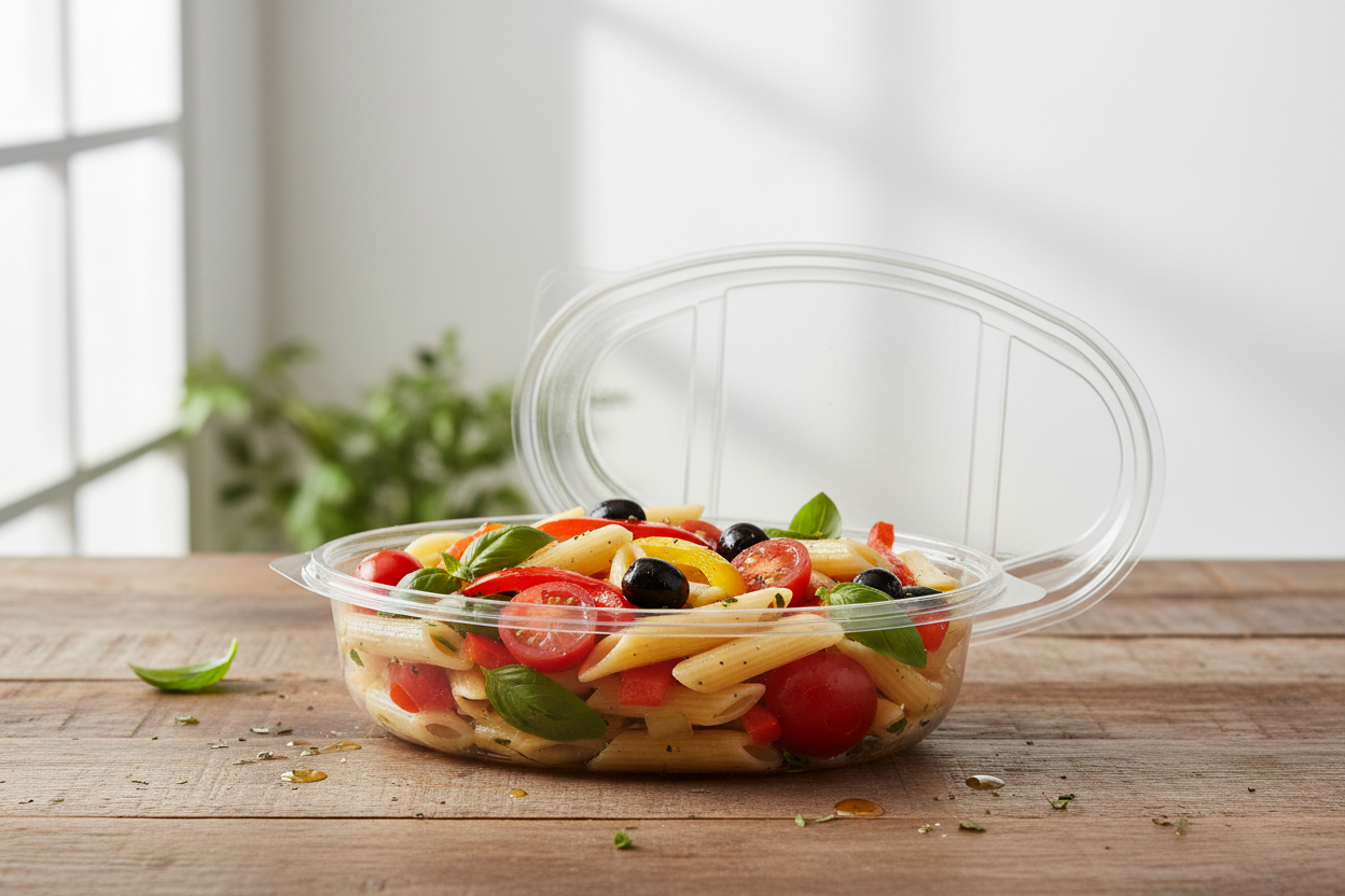 750cc Oval Container with Pasta Salad
