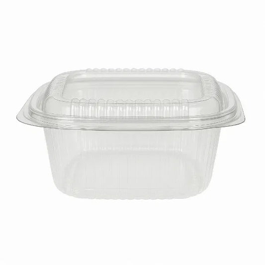 750cc Square Hinged Salad Containers rPET | 400 Pack | FREE Ireland Delivery