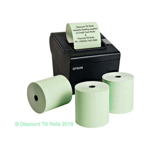 80mm Green Thermal Till Rolls | 80x70mm Eco-Signal Receipt Paper | 20 Roll Box | Ireland