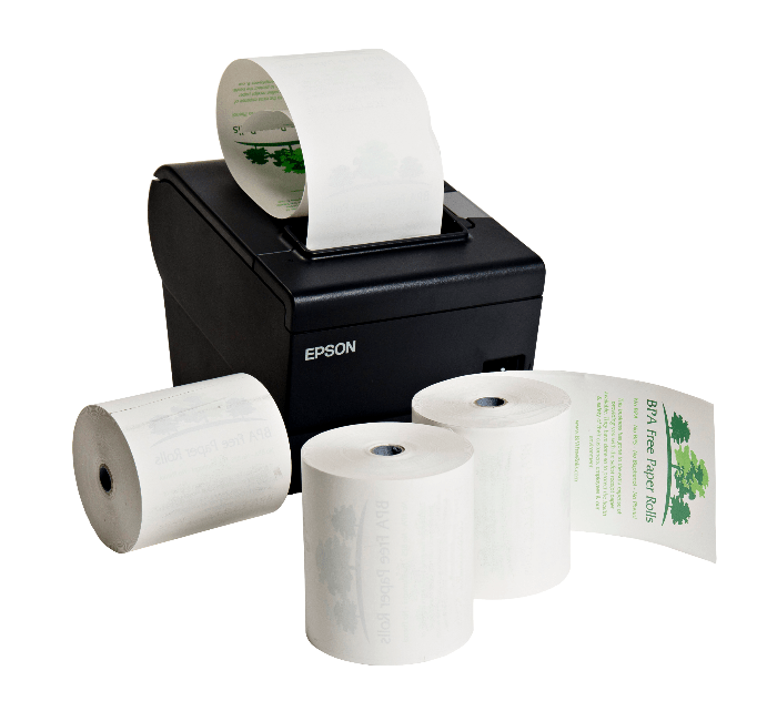 80x70mm Phenol-Free Thermal Till Rolls | BPA-Free | 20 Roll Box | Ireland