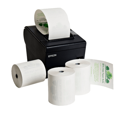 80x70mm Phenol-Free Thermal Till Rolls | BPA-Free | 20 Roll Box | Ireland