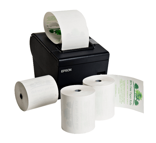 80x70mm Phenol-Free Thermal Till Rolls | BPA-Free | 20 Roll Box | Ireland