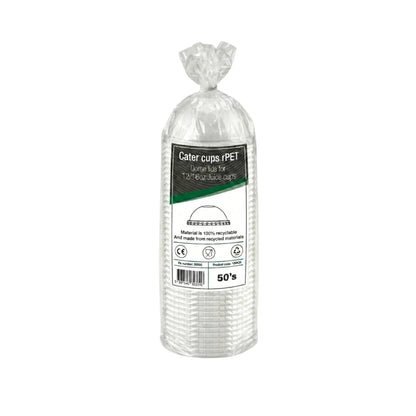 95mm rPET Dome Lid with Straw Slot (JC4) — Case of 1000