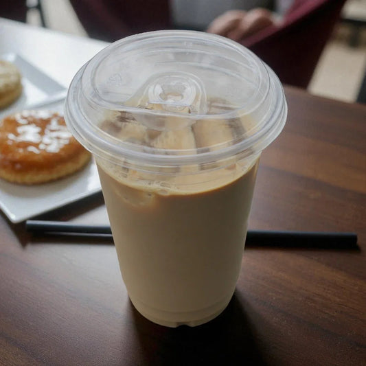 95mm Dual Sip & Straw Lid | One Lid for Iced Coffee and Smoothies | Case of 1,000