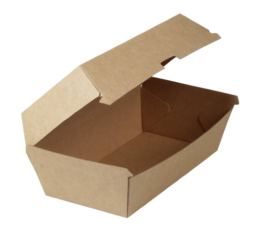 #9 Kraft Clamshell Small Lunch Box HP2 750ml | 200 Boxes/Pack | Compostable Ireland