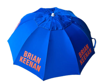Brian Keenan blue  racecourse bookmakers on a white background
