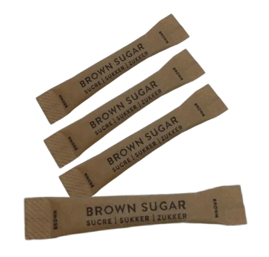 Premium 3g Brown Sugar Sticks - Bulk Pack of 1000