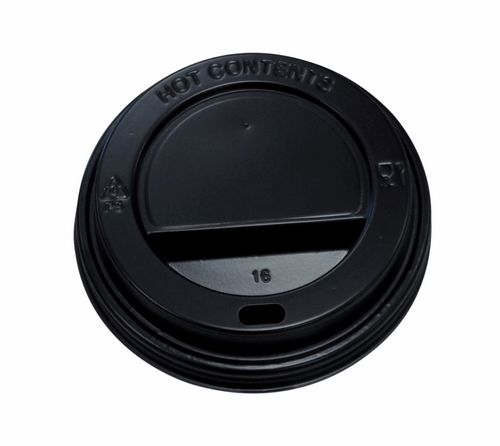 90mm Black Hot Cup Lids | 10/12/16oz | 1000 Pack | FREE Ireland Delivery