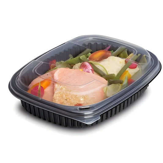 Microwave-Safe 24oz Black Containers for Takeaway & Delivery