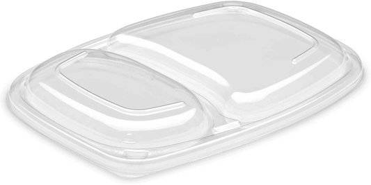 CTL342-34oz-2-Compartment-Microwavable-Container-Lid on a white background