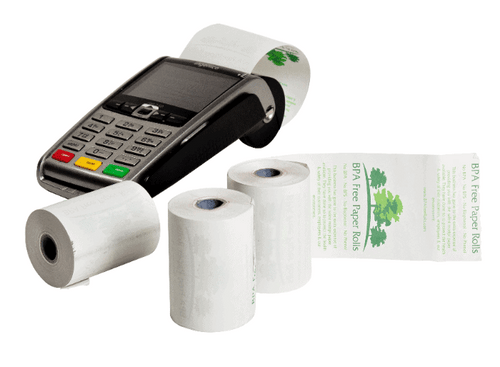 57x40mm Credit Card Rolls Phenol-Free | 50 Pack | BPA-Free Thermal Paper Ireland