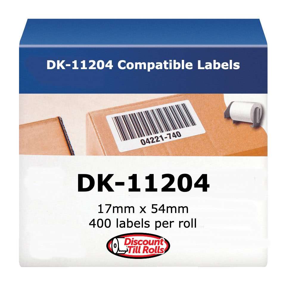 Premium Brother DK-11204 Labels. From €2.60 per roll.