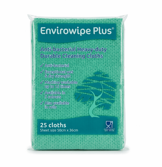 Envirowipe Plus Folded Cleaning Cloths | 6 x 25 | Food Safe Bulk Cloths Ireland