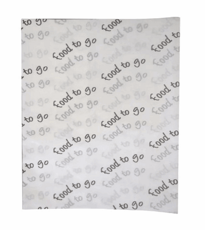 Food to Go Greaseproof Sheets 35x45cm | Greaseproof Paper Sheets | Greaseproof Recyclable Sheets