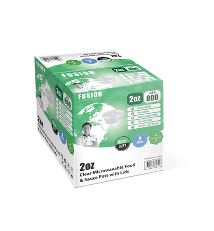 2oz Microwavable Sauce Pots with Lids (60ml) – 800 Case | Ireland