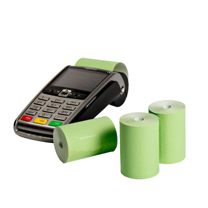 57x40mm Green Visa Rolls | 57x40 Green Credit Card Rolls | 57x40mm Green Rolls  