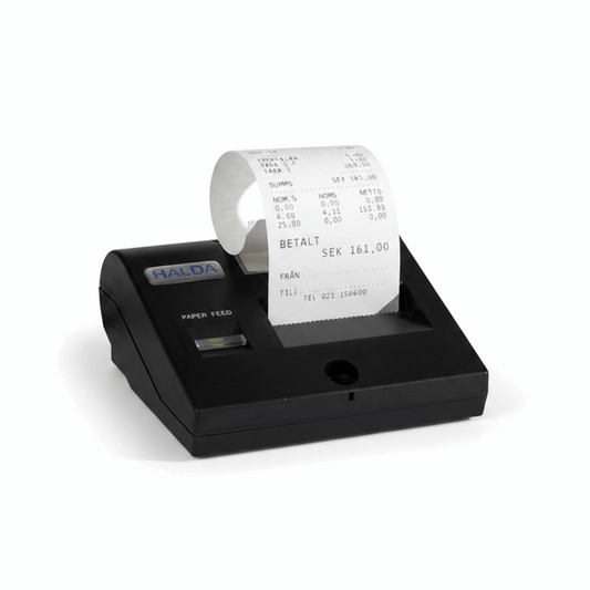 Halda P12 Thermal Taxi Printer on White Background