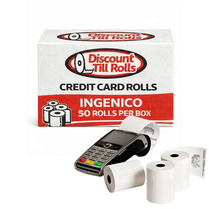 Ingenico Move3500 Credit Card Rolls with Eco-Friendly Paper Core - Buy Now at Discount Till Rolls