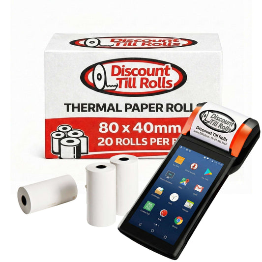 80x40mm Thermal Rolls for Just Eat Sunmi V2 s Plus