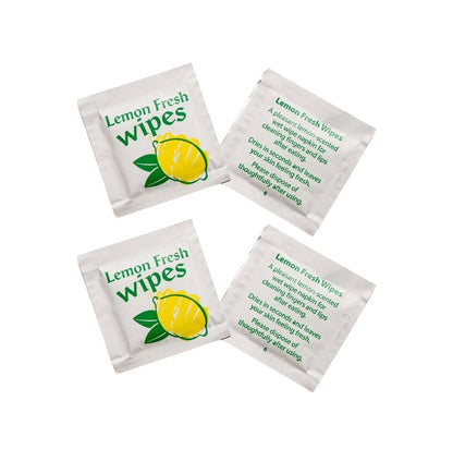 Lemon Scented Wet Wipes - Ideal for Restaurants & Cafés