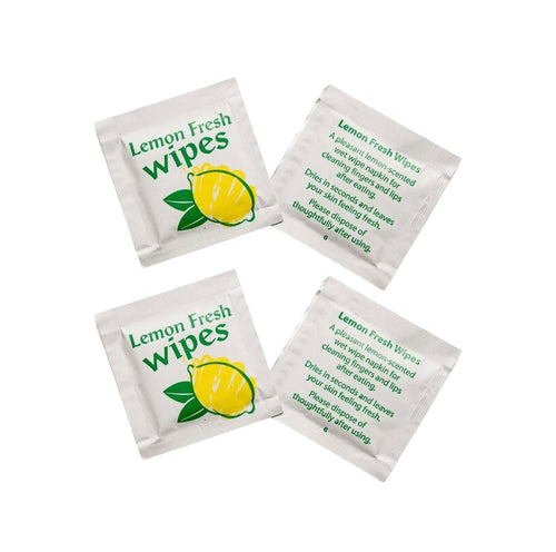 Lemon Scented Hand Sanitizer Wipes | 1000 Pack | Individually Wrapped | Ireland