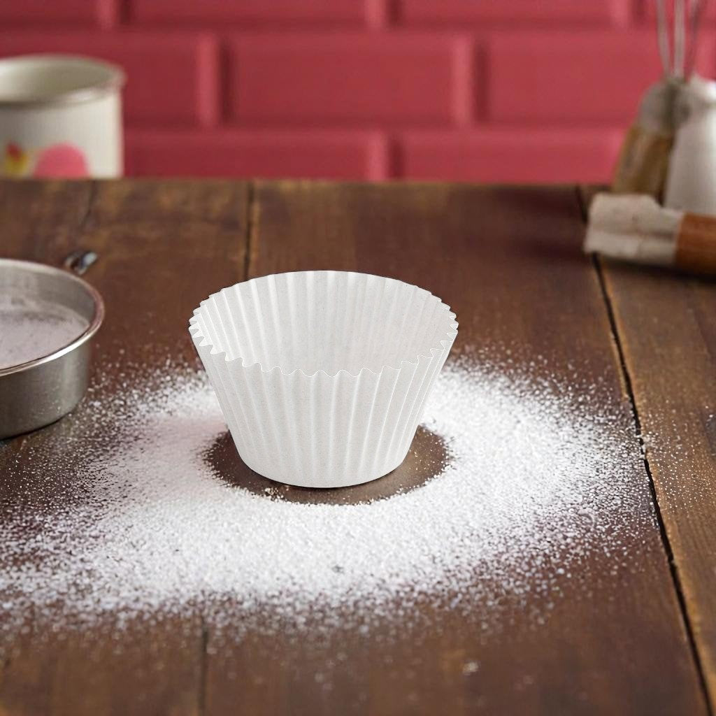 Muffins baked in white 51mm muffin cases